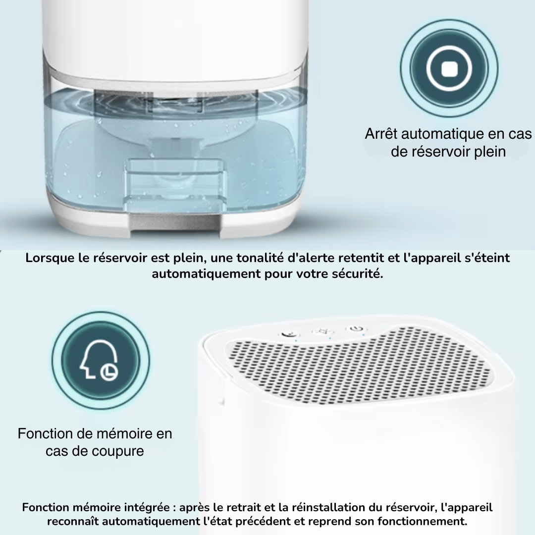 Deshumidificador de aire 1000 mL – Absorbedor de humedad eficaz, profesional y silencioso.