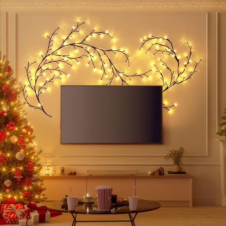 Lámpara de Pared LED Ramas de Sauce – Iluminación Decorativa con Alimentación USB
