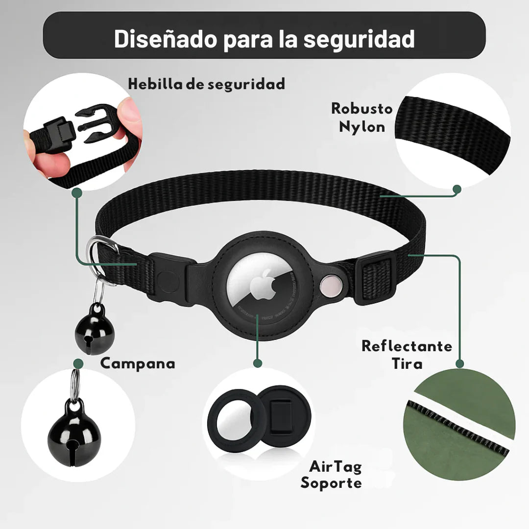 Collar GPS para Gatos con Cierre de Liberación Rápida | Seguridad y Comodidad en Cada Aventura