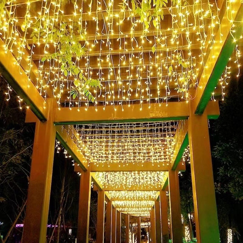 Luces de Hadas LED Carámbano para Exterior – Efecto en Cascada Navideño