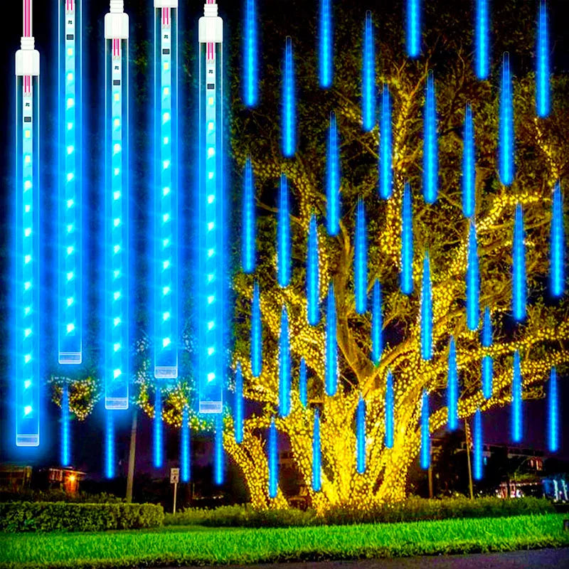 Luces LED Meteorito para Jardín – Iluminación Navideña Impermeable