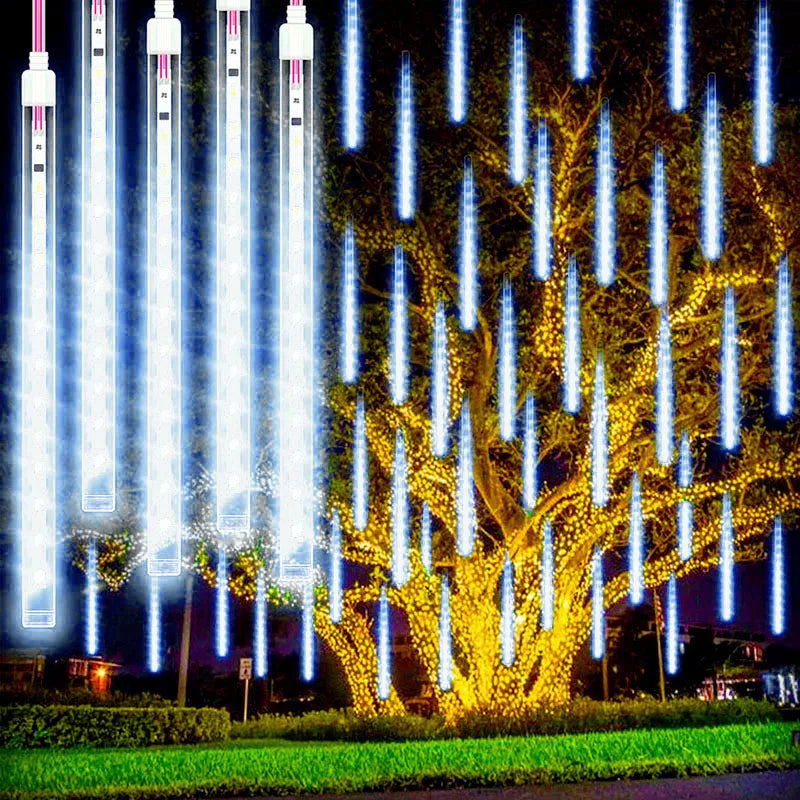 Luces LED Meteorito para Jardín – Iluminación Navideña Impermeable