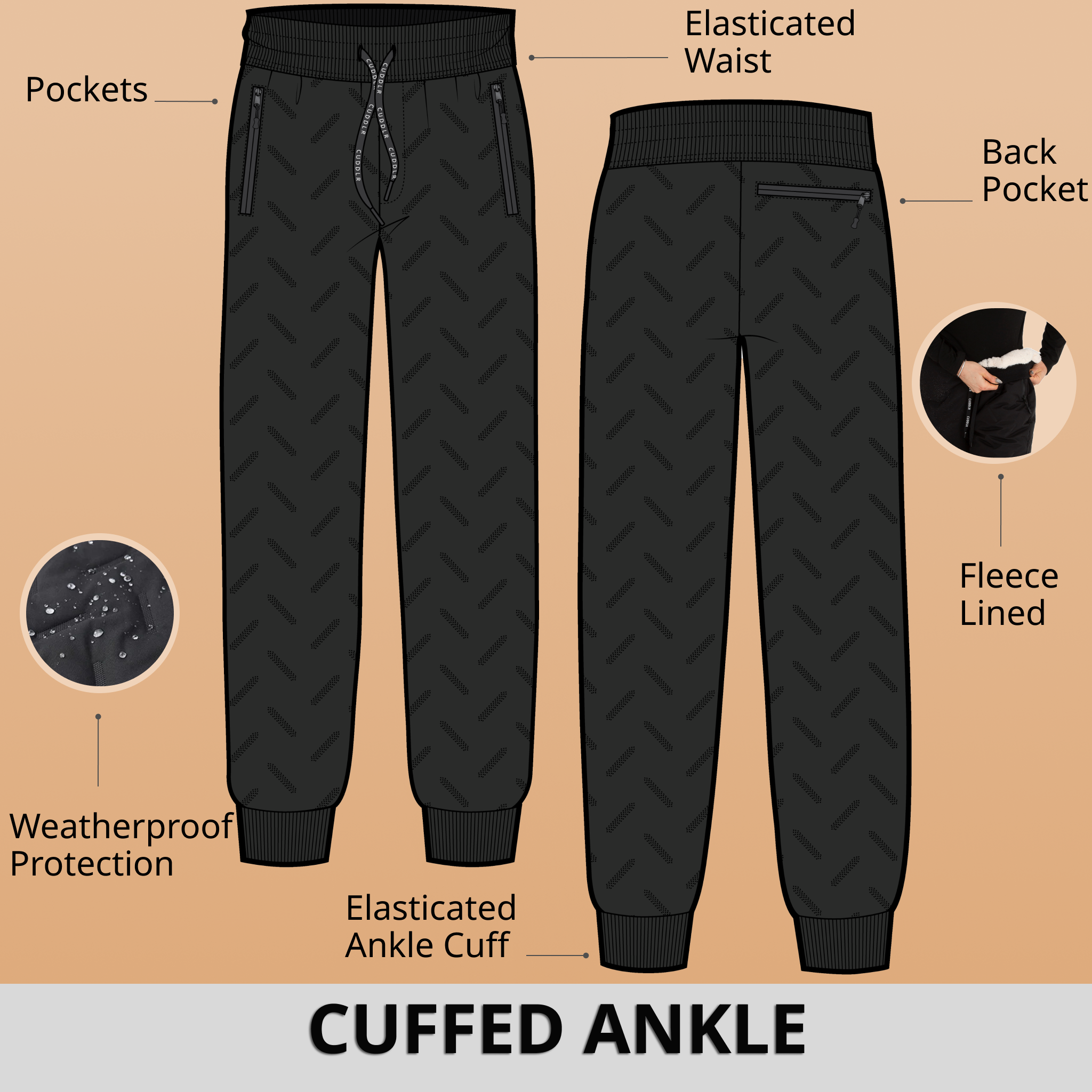Cuddlr Shield – Pantalón impermeable con forro polar