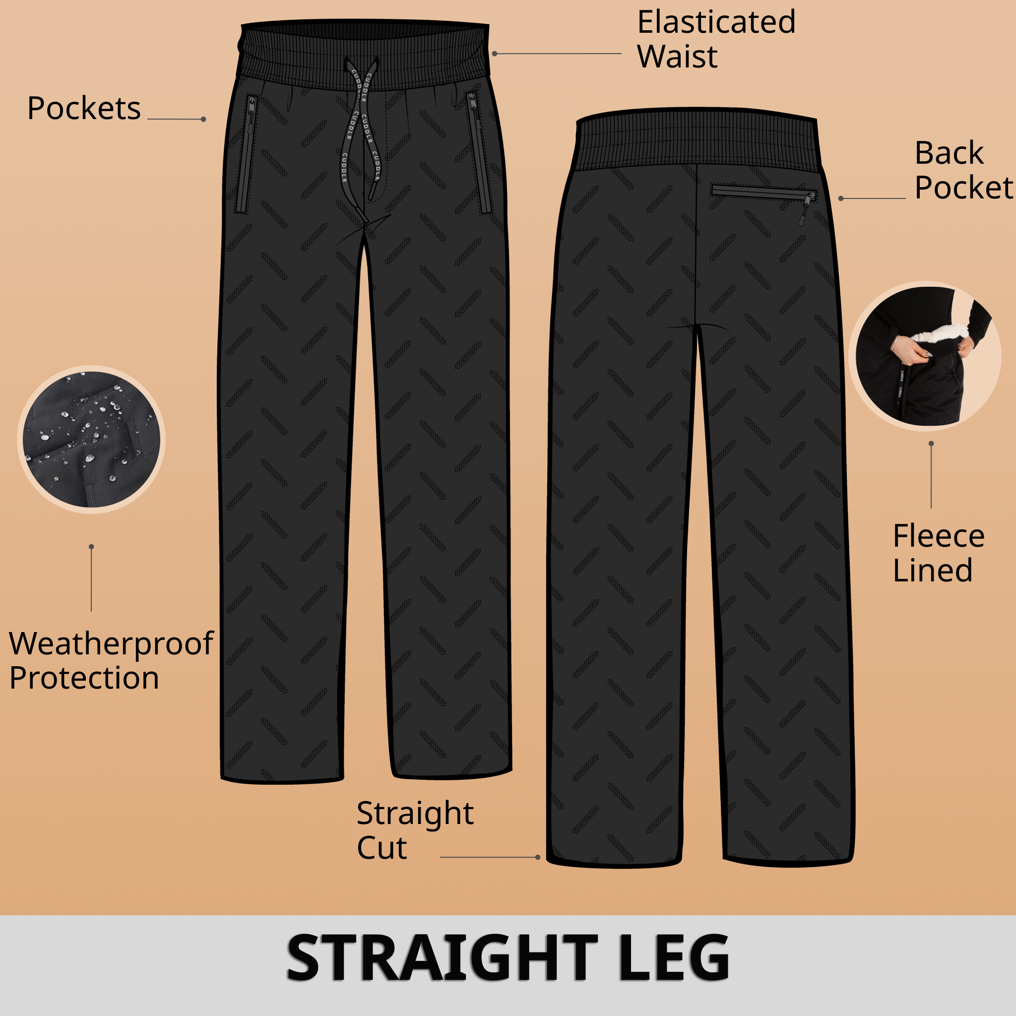 Cuddlr Shield – Pantalón impermeable con forro polar