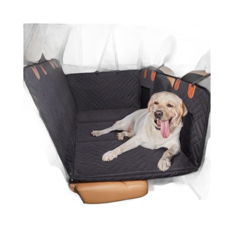 Extension de asiento de coche con base dura para perros