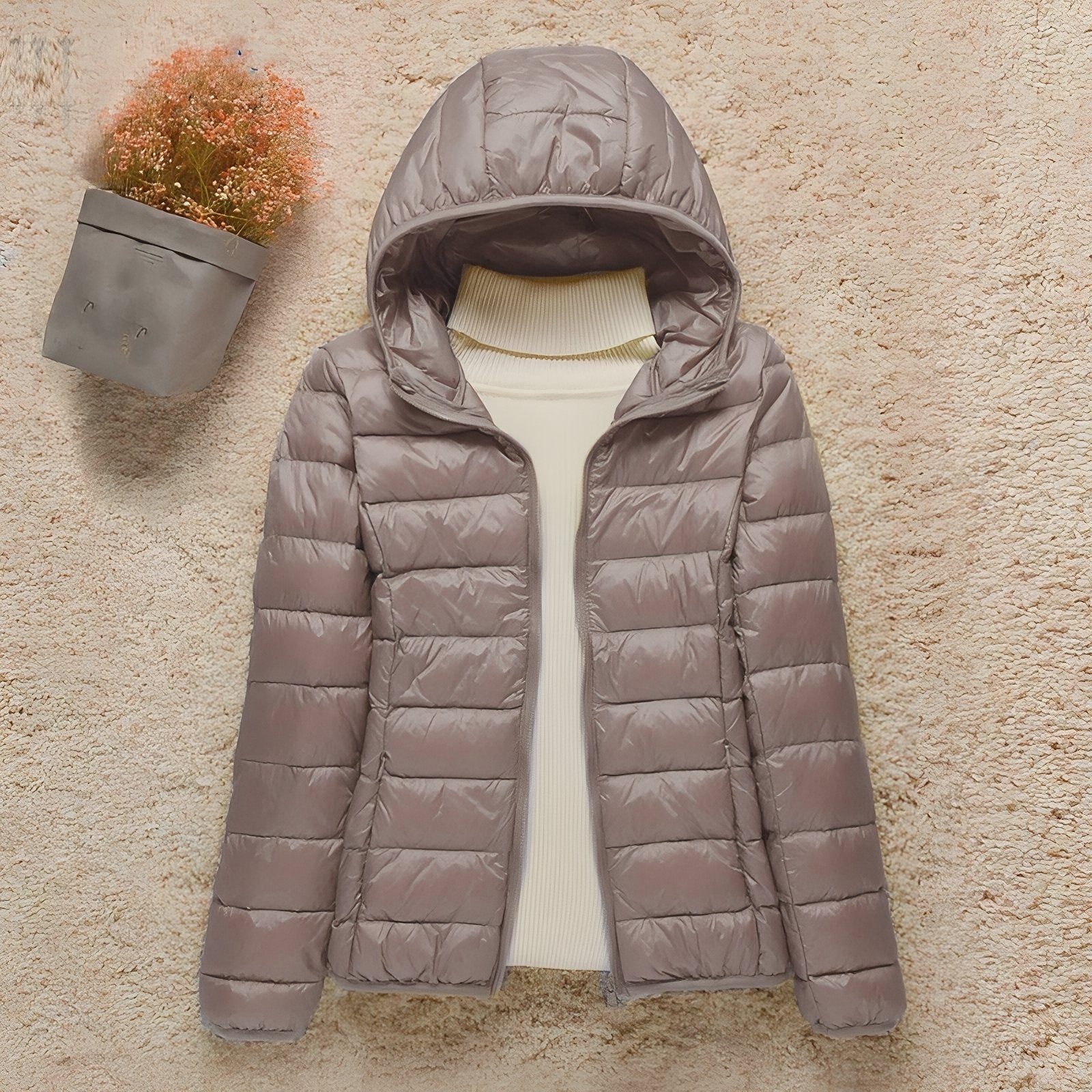 Chaqueta Acolchada de Senderismo Compresible para Mujer