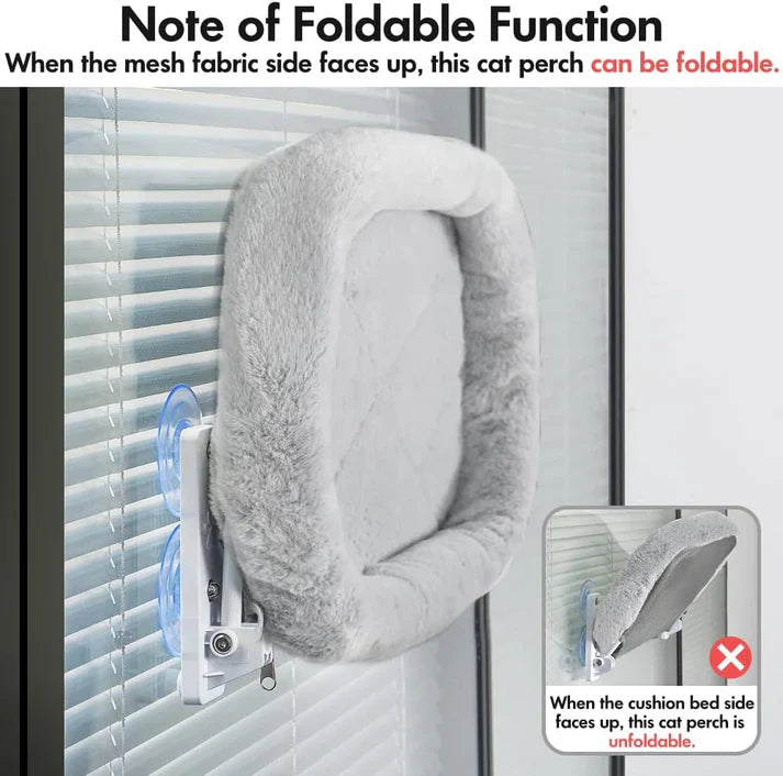 Estante de ventana para gatos sin cables