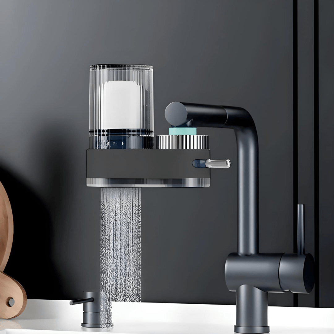 Filtro de agua para grifo con 5 etapas de filtración e instalación rápida