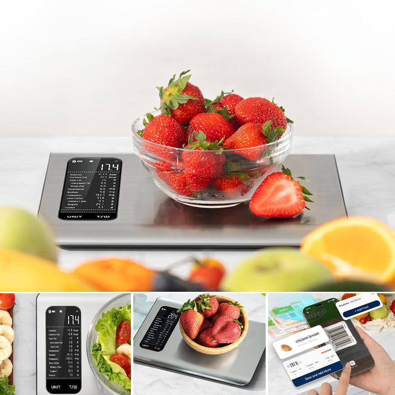 Sakerplus® Balanza de Cocina Inteligente Conectada – Seguimiento Nutricional Avanzado