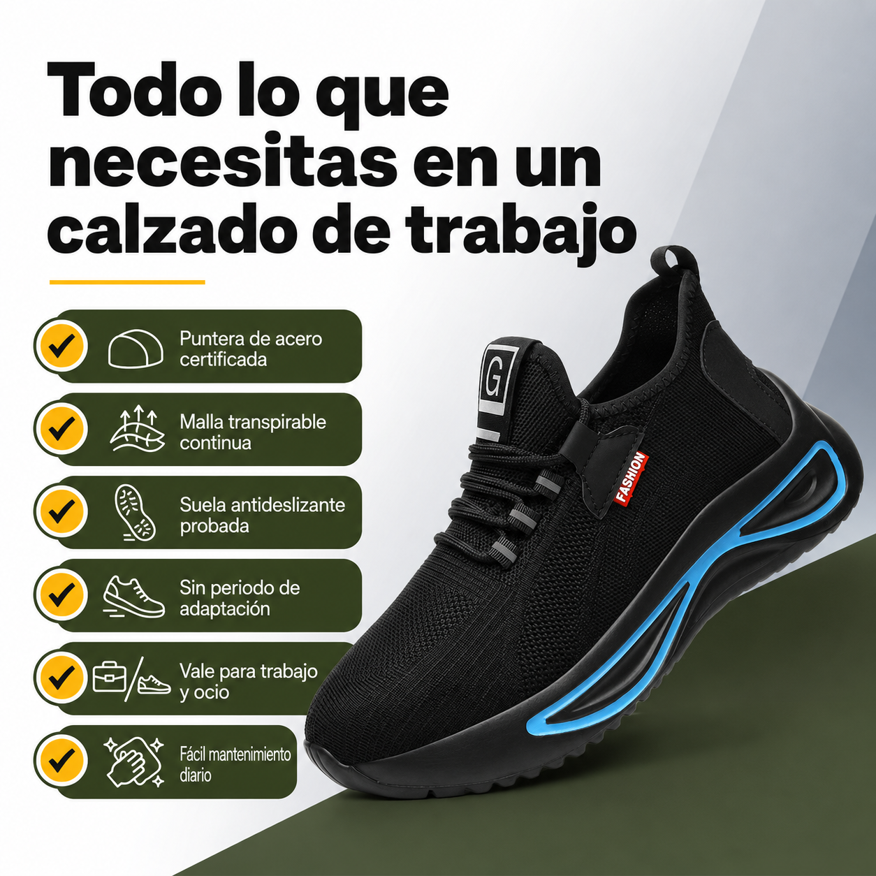 Lista de beneficios clave del calzado de seguridad: protección, transpirabilidad, agarre y versatilidad