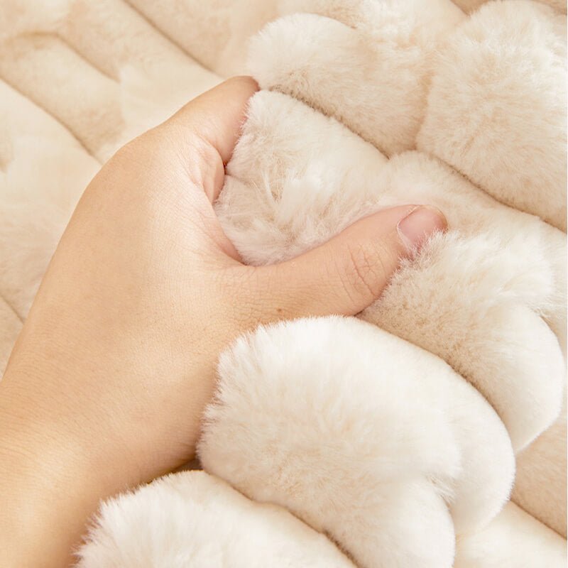 Funda de sofá de felpa con rayas para muebles
