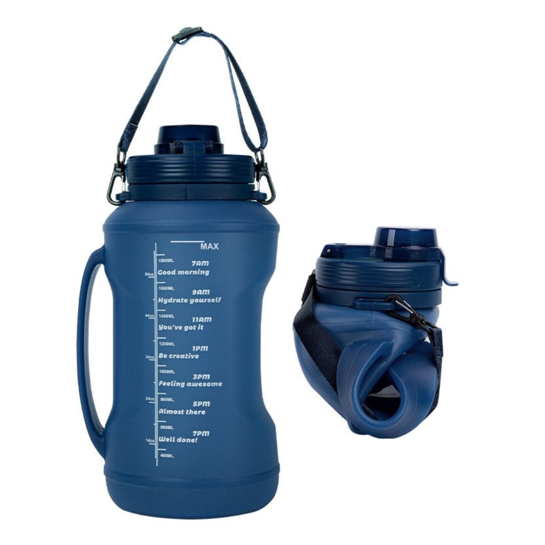 Botella de agua plegable para camping | Ligera, reutilizable y resistente