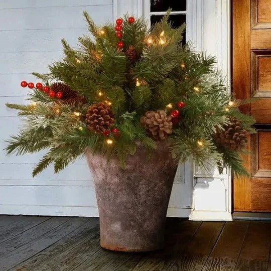 Relleno de Urna Navideño con Luz LED – Decoración Festiva de Navidad