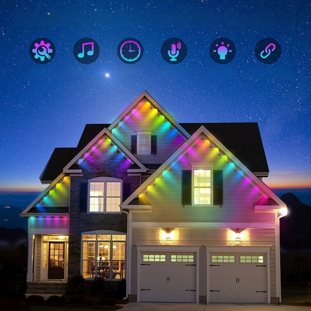 Luces de Navidad LED Inteligentes Exterior RGB – WiFi Impermeables