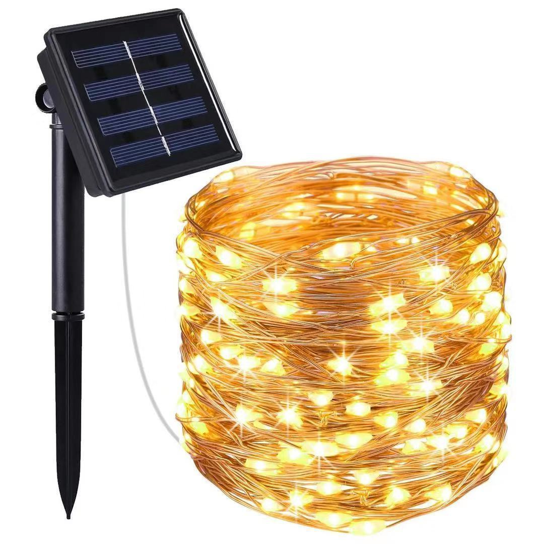 Luces de Cuerda de Hadas Solares LED – Decoración Navideña Exterior Impermeable
