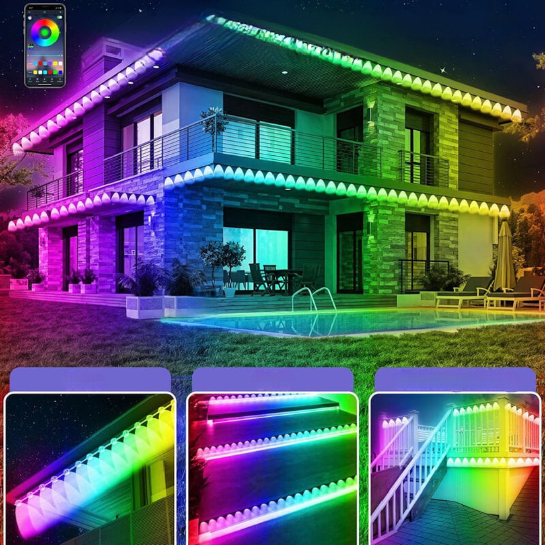 Luces de Navidad LED Inteligentes Exterior RGB – WiFi Impermeables