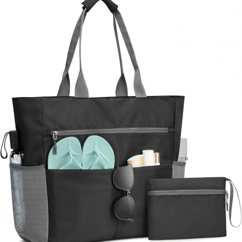 Bolsa de playa impermeable grande | Tote plegable para vacaciones