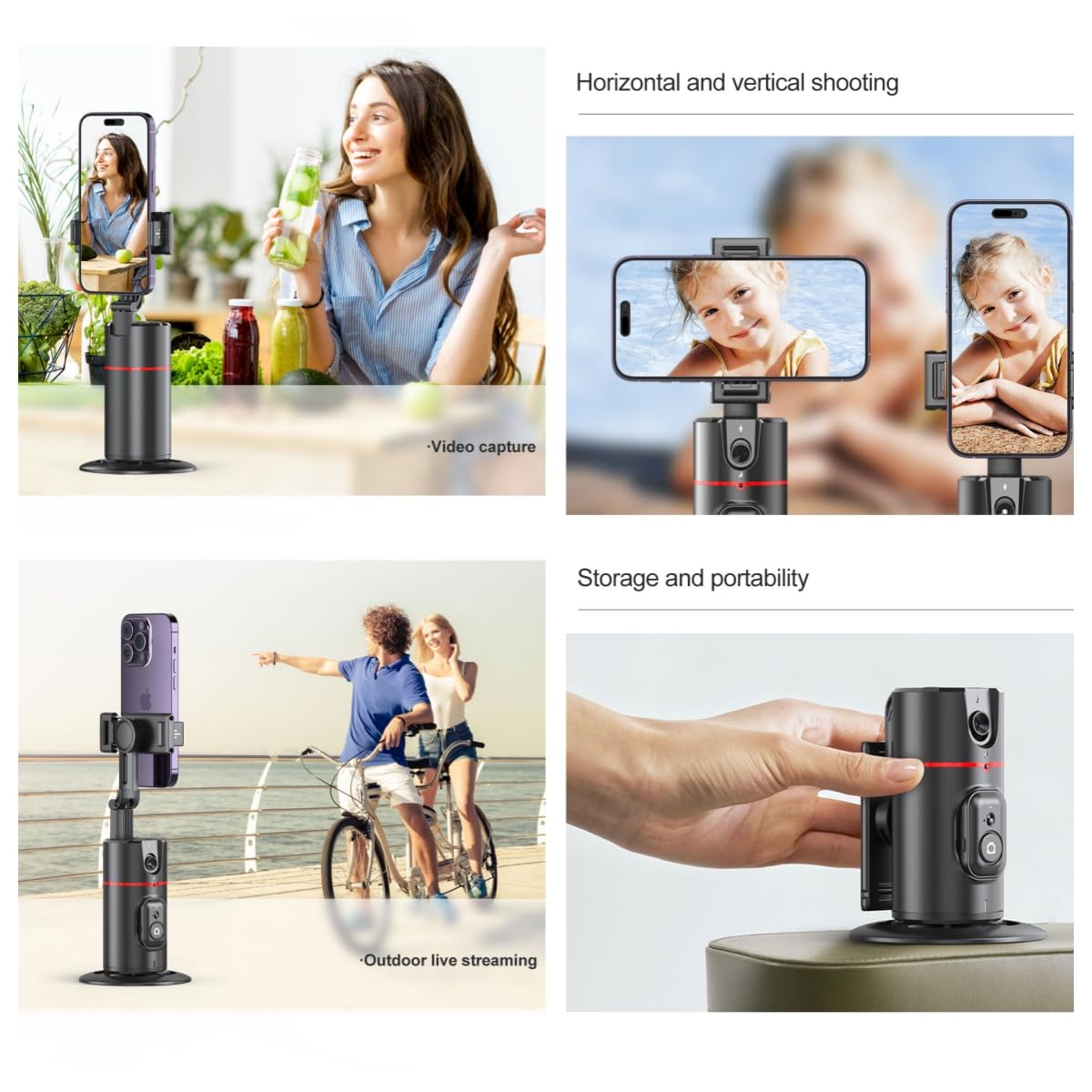 Sakerplus® Trípode con Seguimiento Automático Facial y Control Remoto