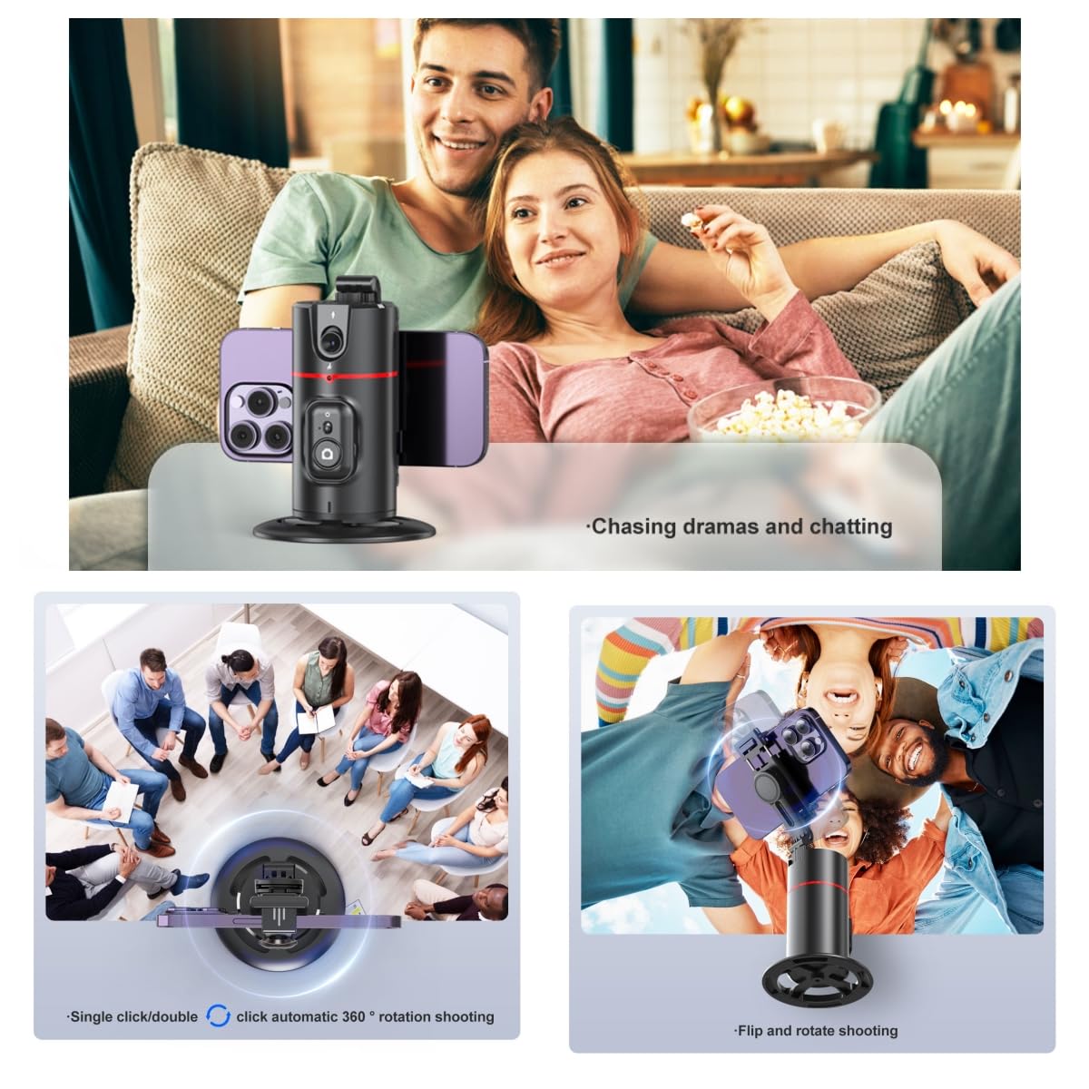 Sakerplus® Trípode con Seguimiento Automático Facial y Control Remoto