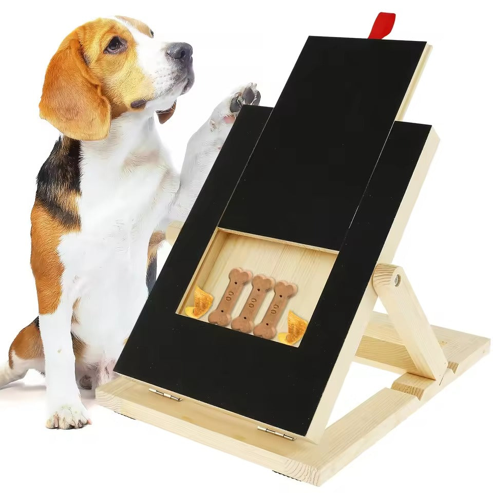 Tabla de rascar para uñas de perros con caja de golosinas