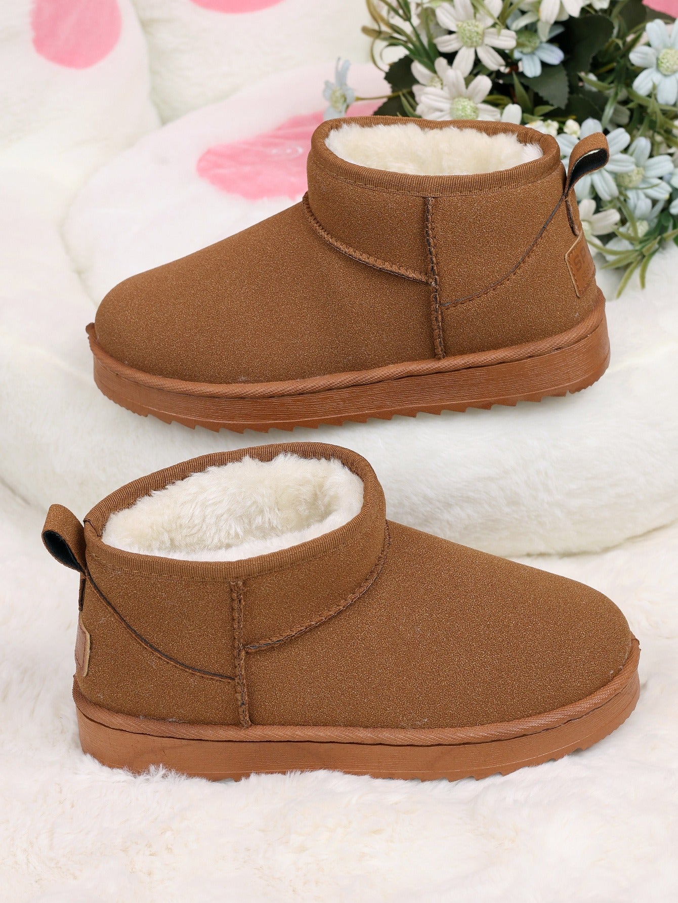 Botas Ultra Mini con Plataforma para Mujer con Forro de Peluche – Botines Negros para el Invierno