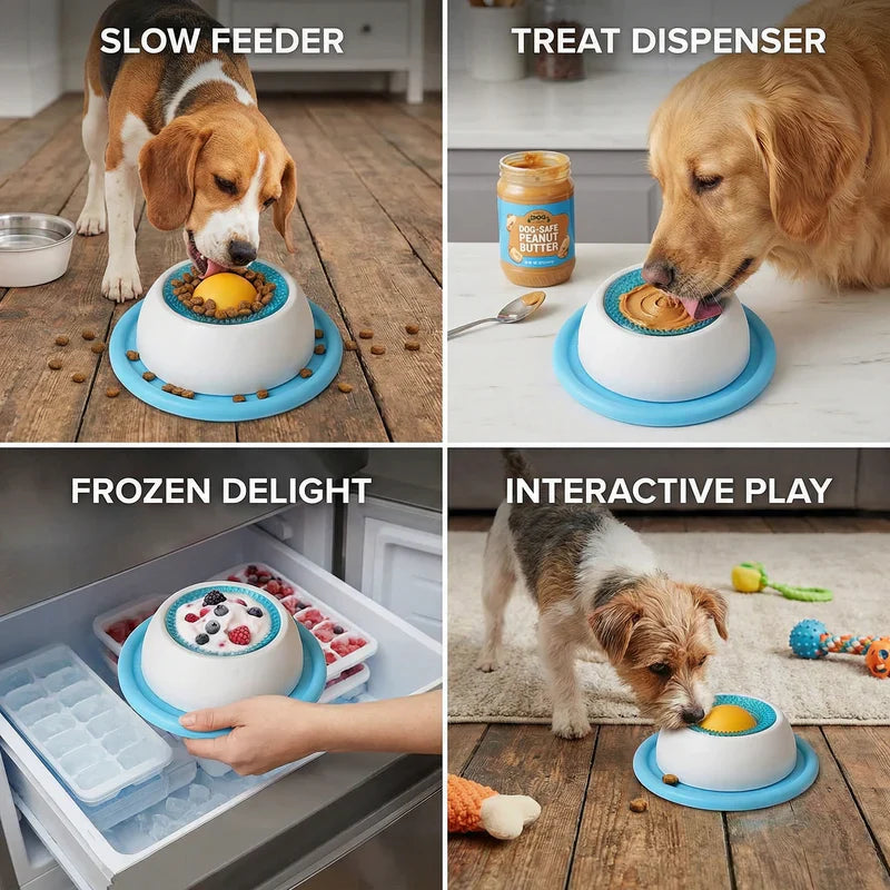 Tapete interactivo para lamido, alimentador lento y juguete de enriquecimiento para perros y gatos