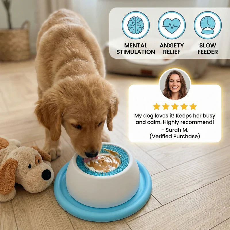 Tapete interactivo para lamido, alimentador lento y juguete de enriquecimiento para perros y gatos