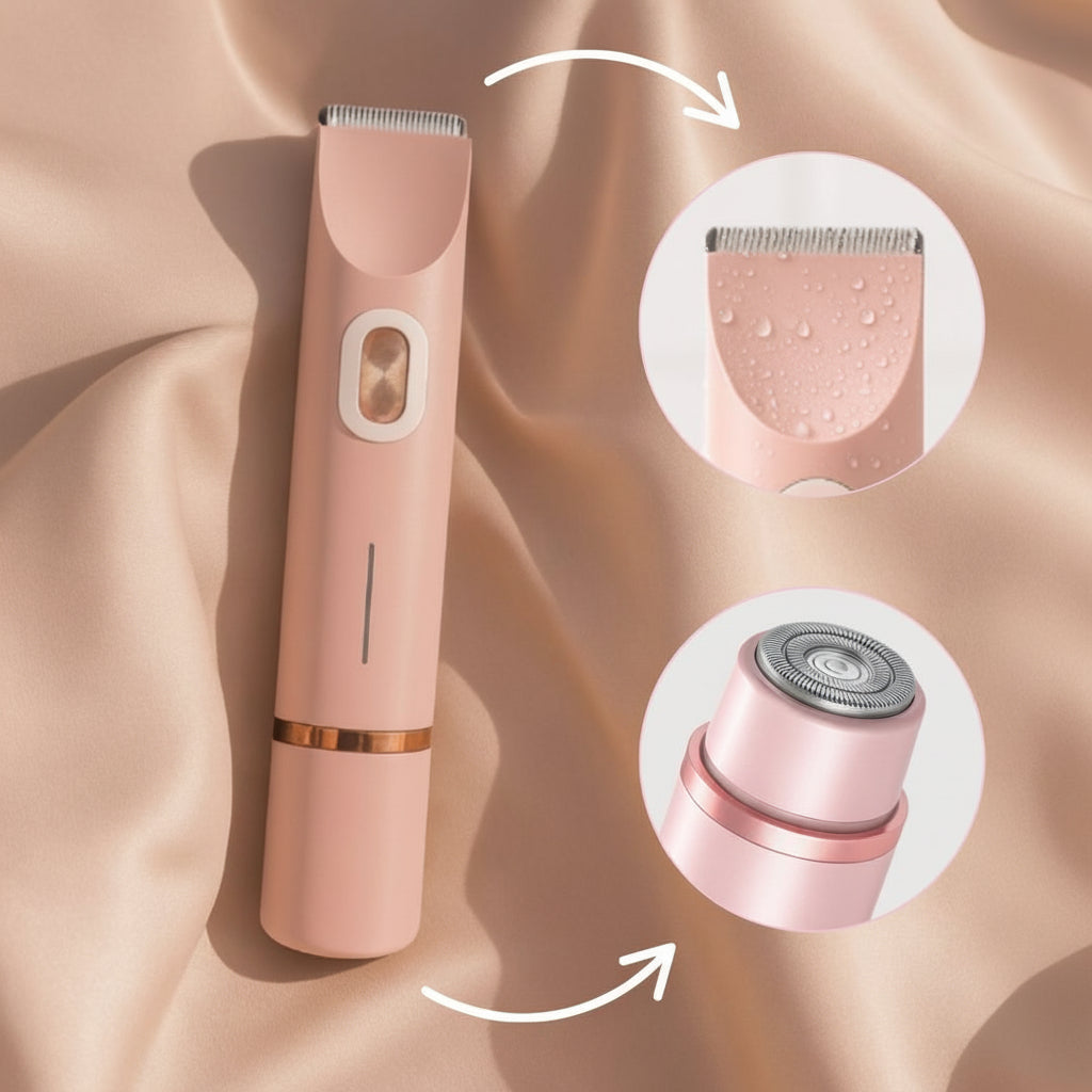 Afeitadora eléctrica para mujeres, impermeable, para piel sensible y para la línea del bikini
