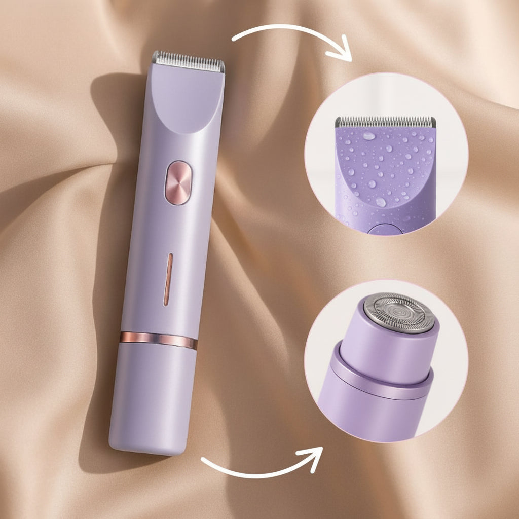 Afeitadora eléctrica para mujeres, impermeable, para piel sensible y para la línea del bikini