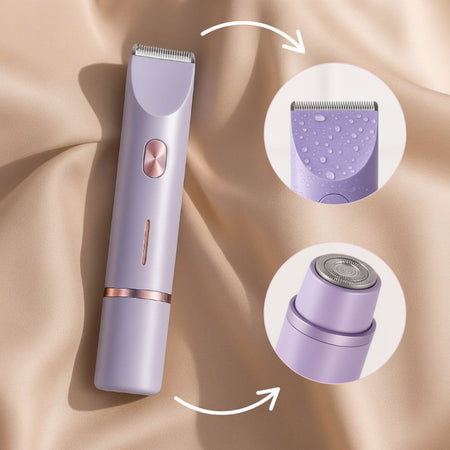 Afeitadora eléctrica para mujeres, impermeable, para piel sensible y para la línea del bikini