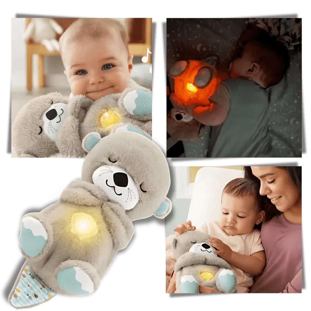 Juguete de Nutria de Peluche Portátil para aliviar la ansiedad | Juguete de Peluche para bebés de 1, 3, 6+ meses