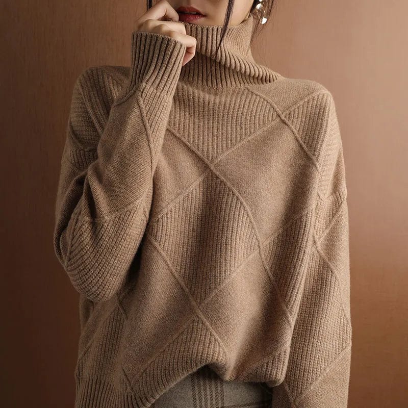 Julié – Suéter de cachemir con cuello alto