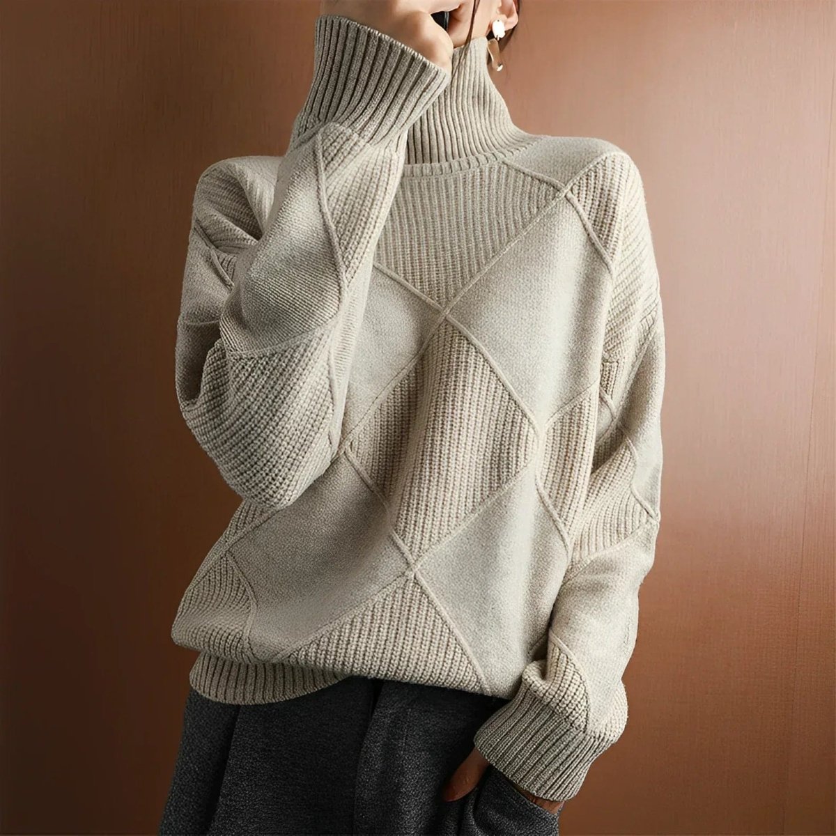 Julié – Suéter de cachemir con cuello alto