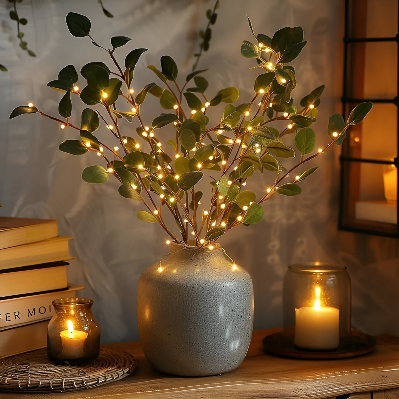 Lámpara LED decorativa EverLeaf Twig - Elegante diseño natural para la decoración del hogar y la oficina