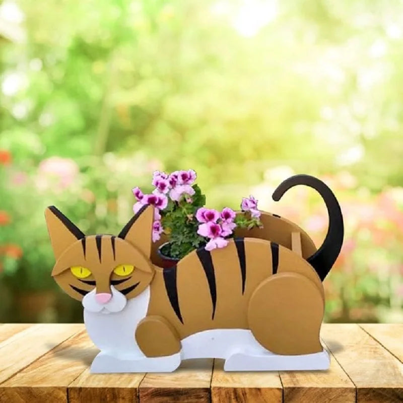 Maceta de jardín decorativa con forma de gato | Diseño DIY para exterior