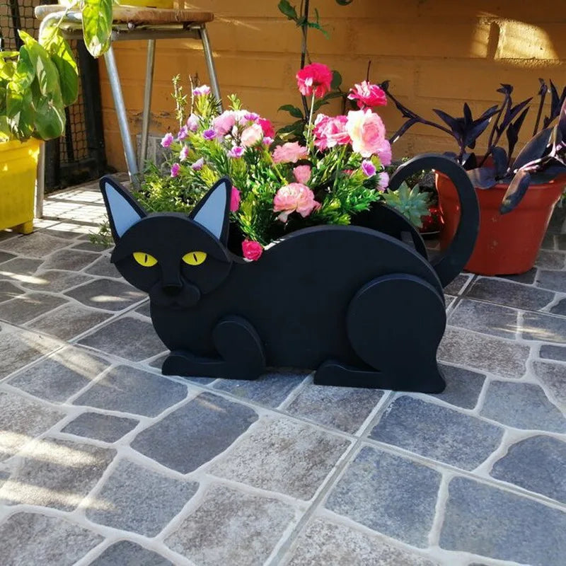 Maceta de jardín decorativa con forma de gato | Diseño DIY para exterior