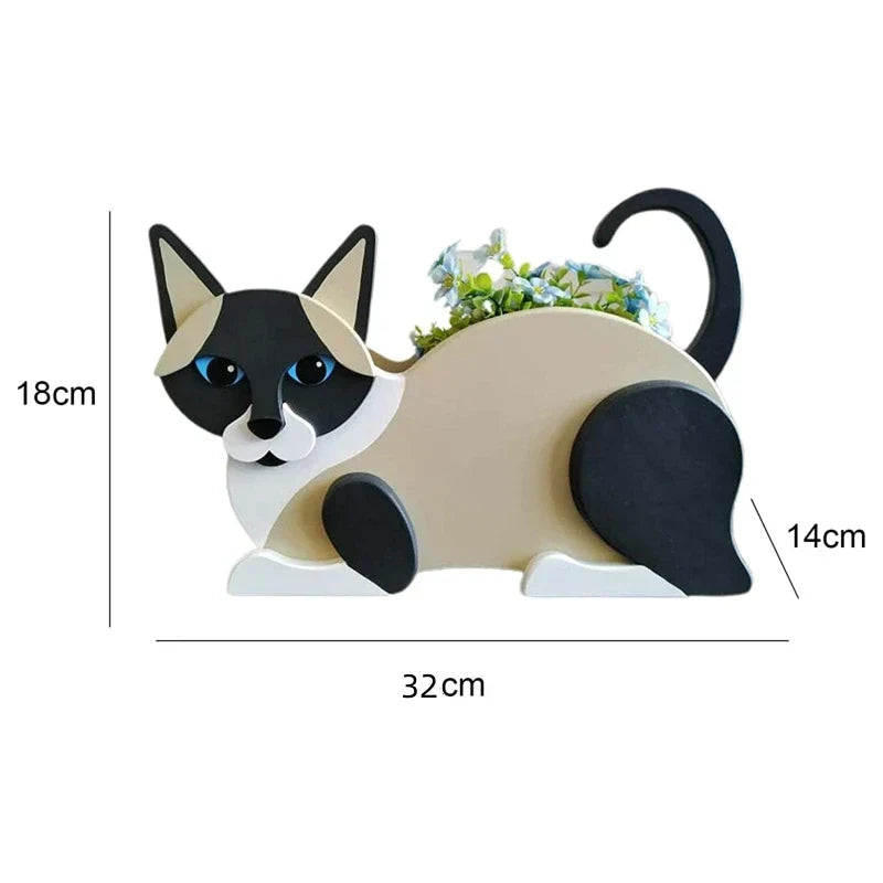 Maceta de jardín decorativa con forma de gato | Diseño DIY para exterior
