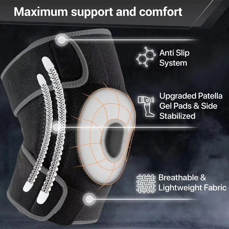 KneeGuardo - Rodillera ajustable con muelles