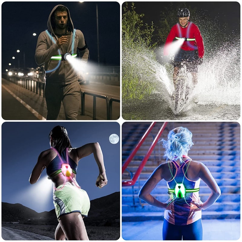 Dmax | Chaleco de seguridad LED para correr - ReflectSafe