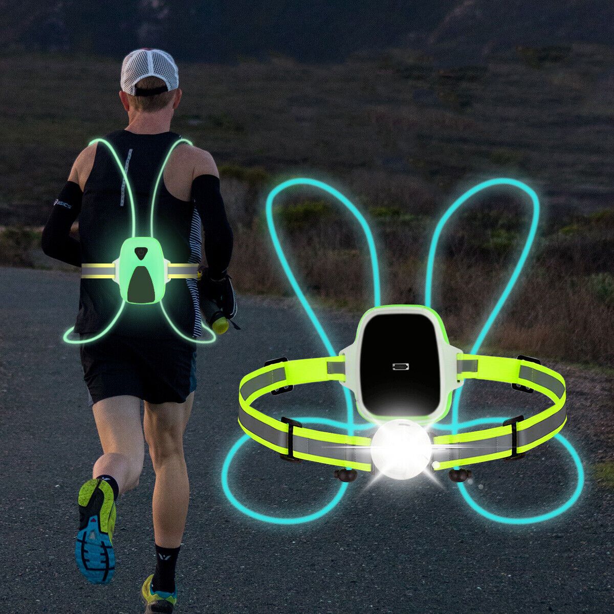 Dmax | Chaleco de seguridad LED para correr - ReflectSafe