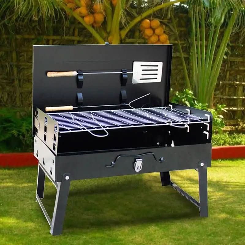 Barbacoa plegable de acero | Parrilla portátil para jardín y camping