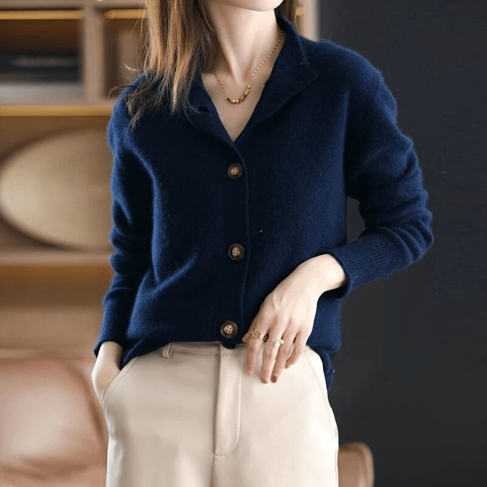 Darla – Cárdigan de cachemira para mujer – Prenda suave y elegante con ajuste cómodo