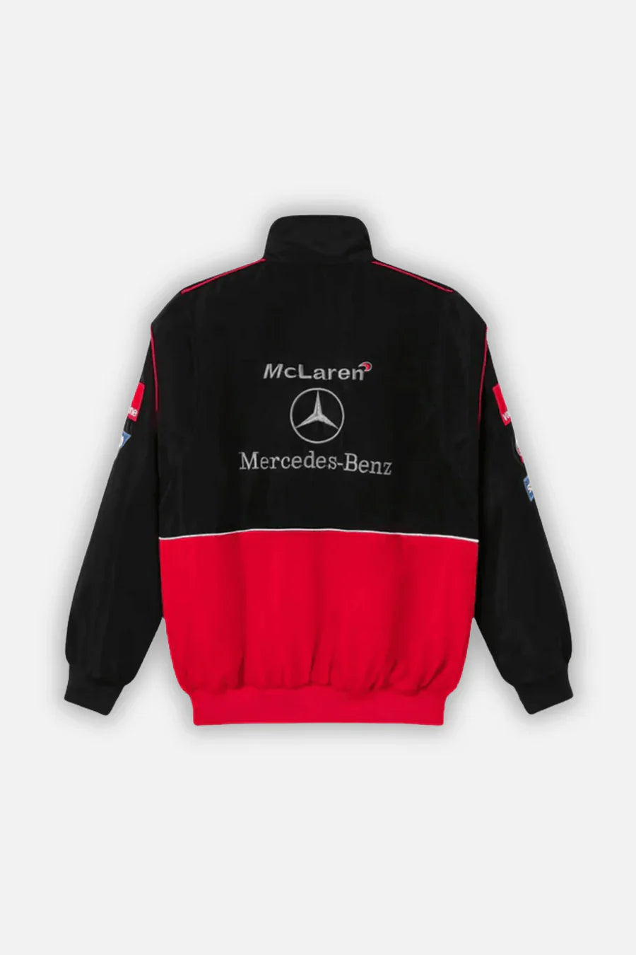 Chaqueta de carreras McLaren x Mercedes-Benz Vintage – Edición Roja – Unisex – Retro