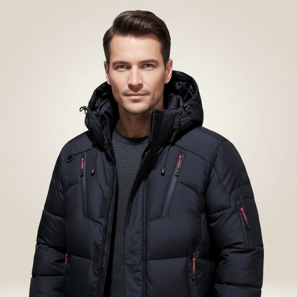 Parka de Invierno para Hombre Nordfall – Abrigo Grueso con Forro Polar, Impermeable y Cortaviento