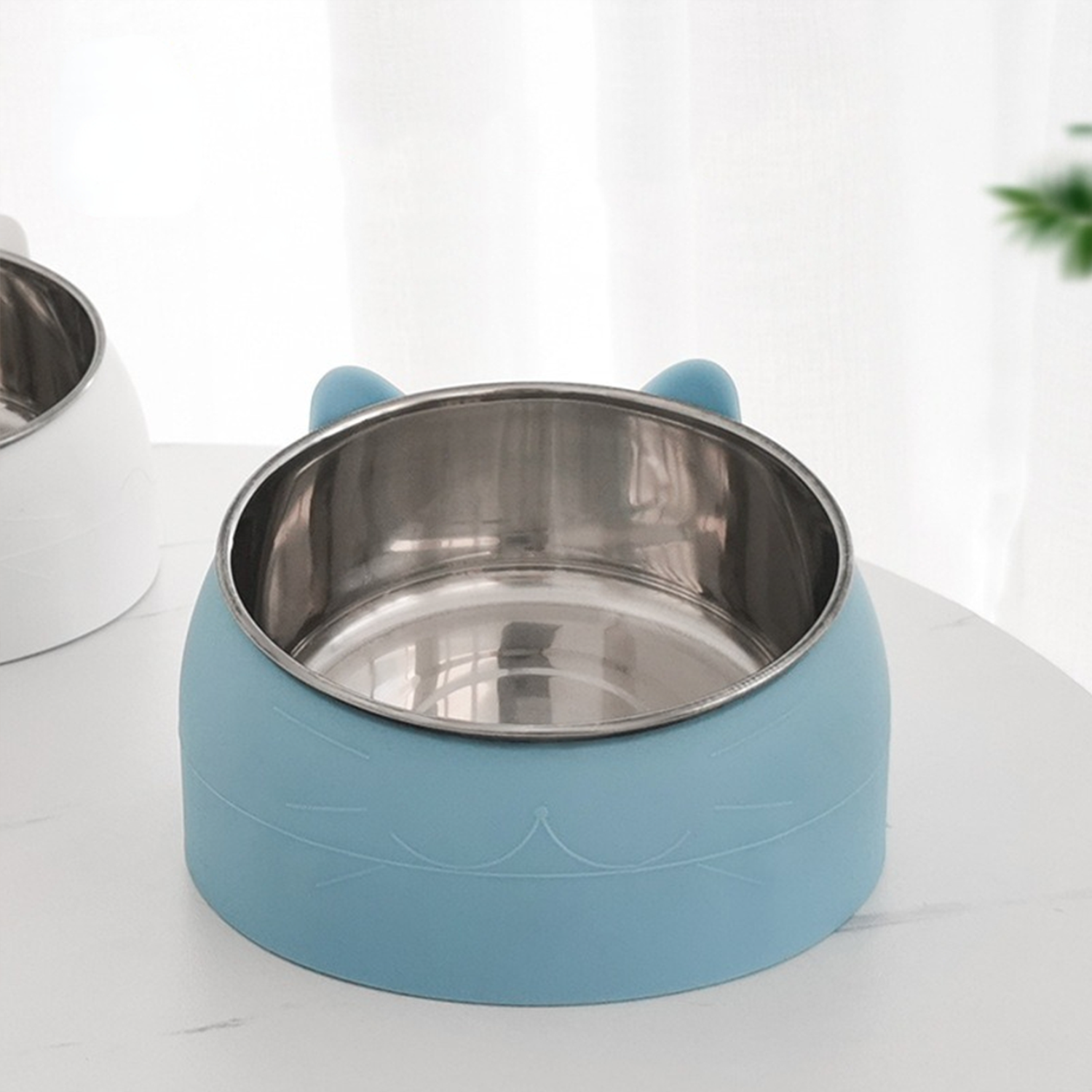 Comedero Antivómitos para Gatos con Inclinación de 15° – 200ml y 400ml — Azul