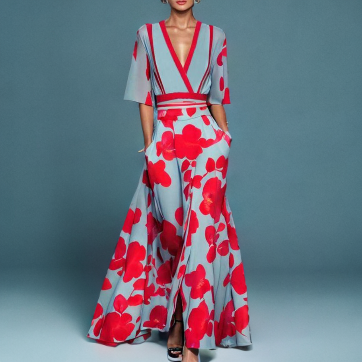 Vestido elegante de manga corta - Miriam™