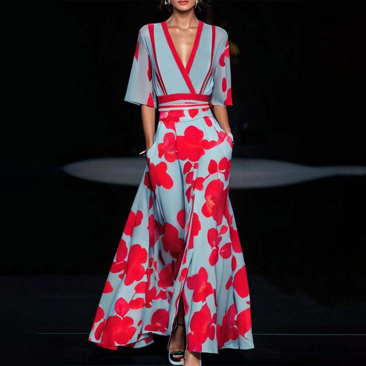 Vestido elegante de manga corta - Miriam™