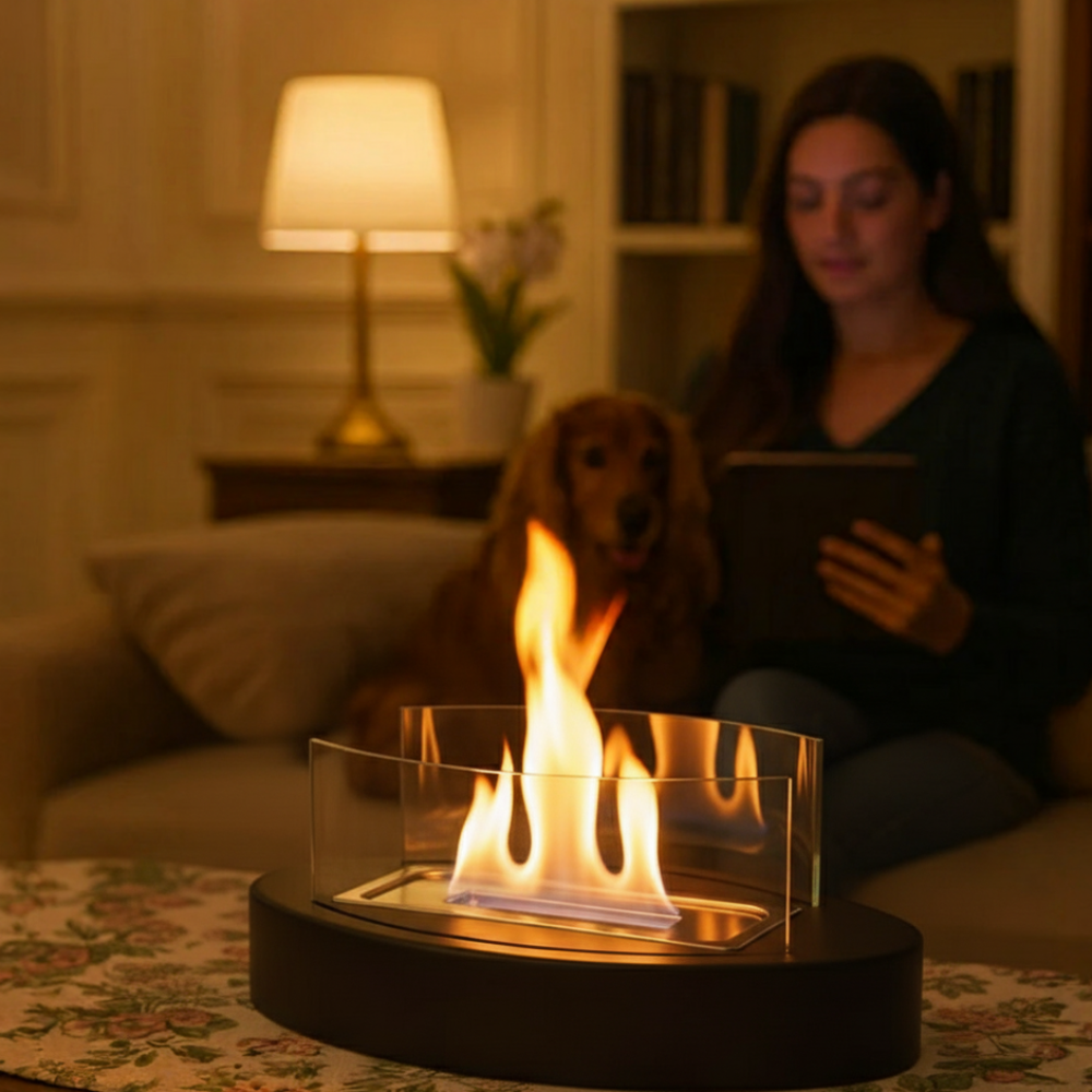 Chimenea de mesa ovalada premium a etanol - vidrio borosilicato y acero
Chimenea de mesa ovalada premium a etanol - vidrio borosilicato y acero de alta calidad