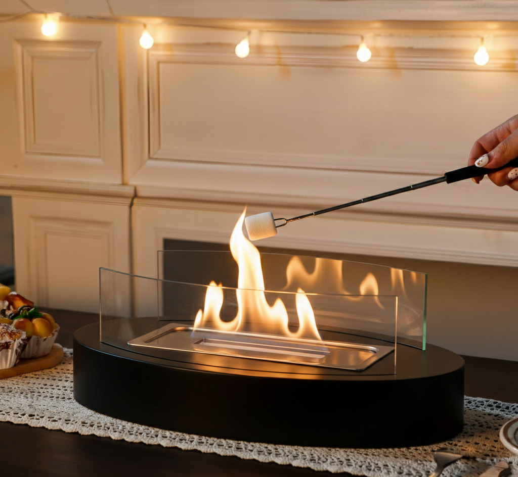 Chimenea de mesa ovalada premium a etanol - vidrio borosilicato y acero
Chimenea de mesa ovalada premium a etanol - vidrio borosilicato y acero de alta calidad