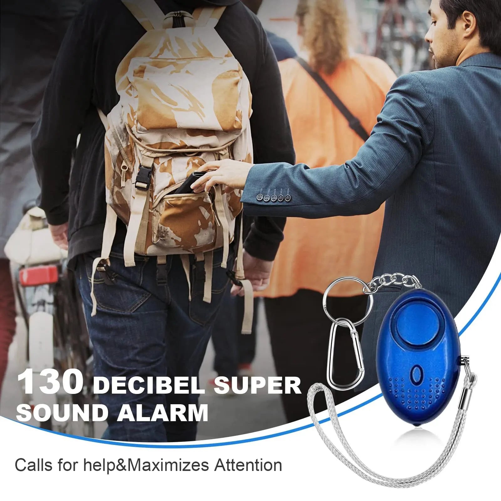 Dmax | Alarma de seguridad personal con luz LED (130 dB) - SafeSound